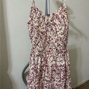 American Eagle Outfitters Red and Cream Patterned Dress
